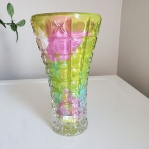 Hand painted Crystal glass Vase